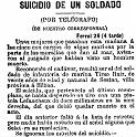 Suicidio Soldado en Ferrol. 9-1896.